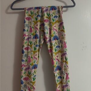 Boden Girls Multicolor Dinosaur Print Leggings - Pink, Blue, Green, Yellow